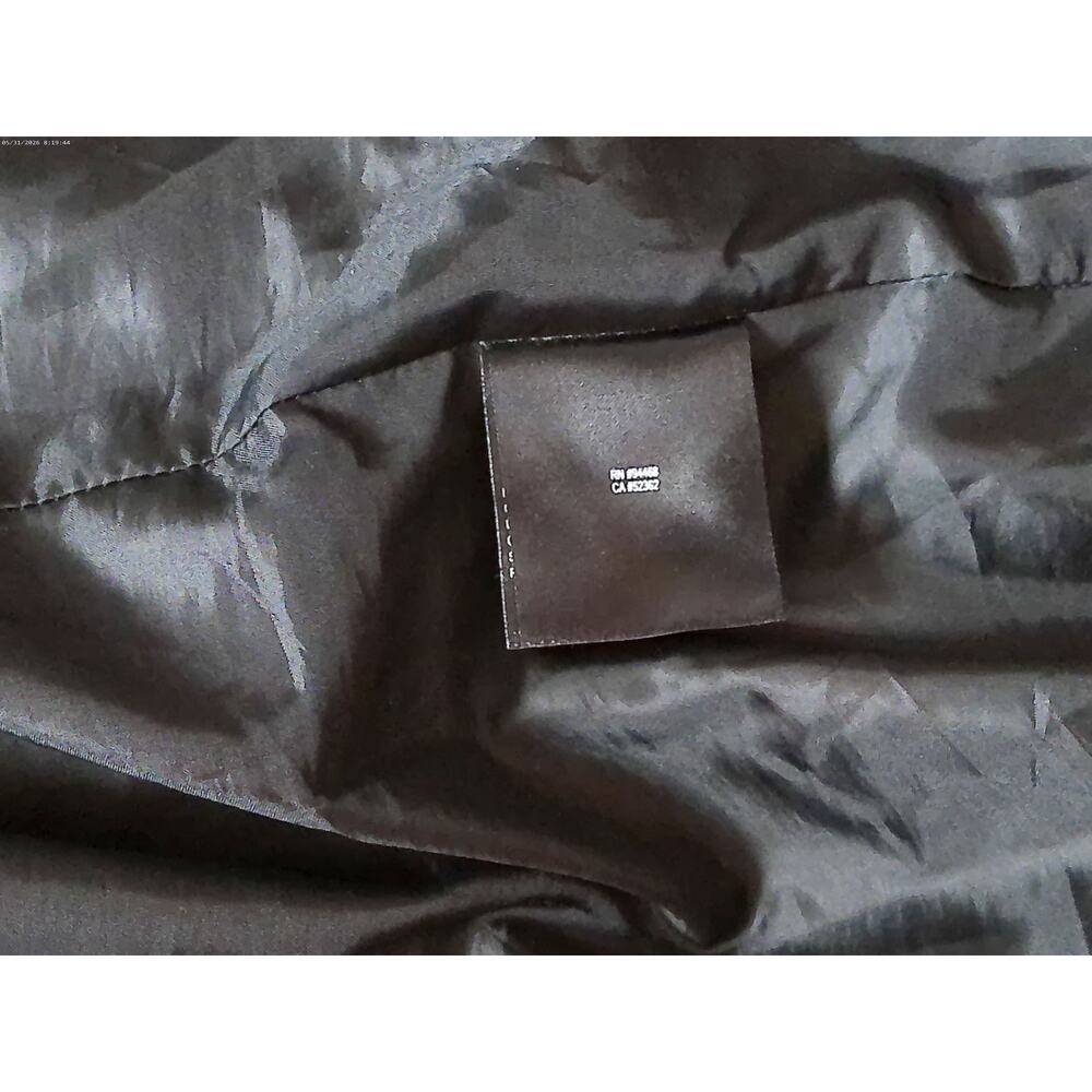 Laundry by Shelli Segal Black Double Zip Hooded Rain Coat Jacket Women's L - Picture 5 of 5